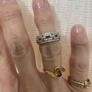 Elegant Sterling Silver and Diamond Ring